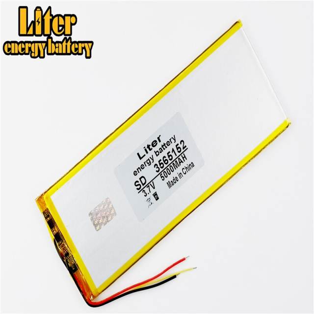 3 line 3565152 3.7V 5000mAh Liter energy battery  Polymer lithium ion / Li-ion battery for tablet pc,POWER BANK,cell phone