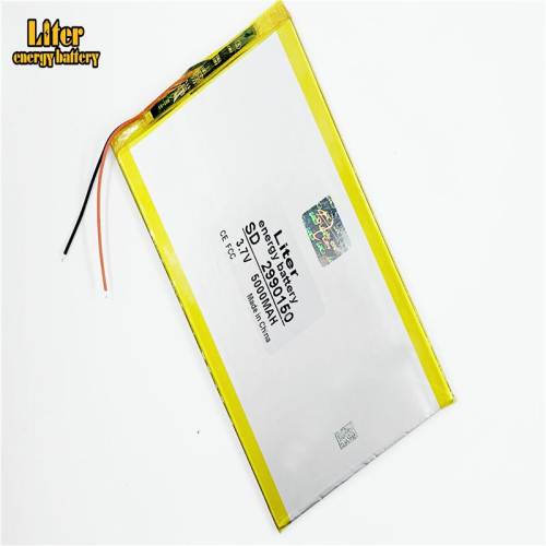 3.7V,5000mAH 2990150 Liter energy battery polymer lithium ion battery Li-ion battery for tablet pc 7 inch 8 inch
