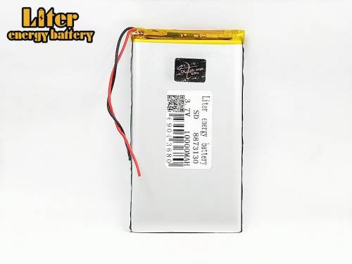 3.7V lithium polymer battery 8873130 10000mAh Rechargeable Li-ion Cell For Tablet DVD  MID PDA  Liter energy battery