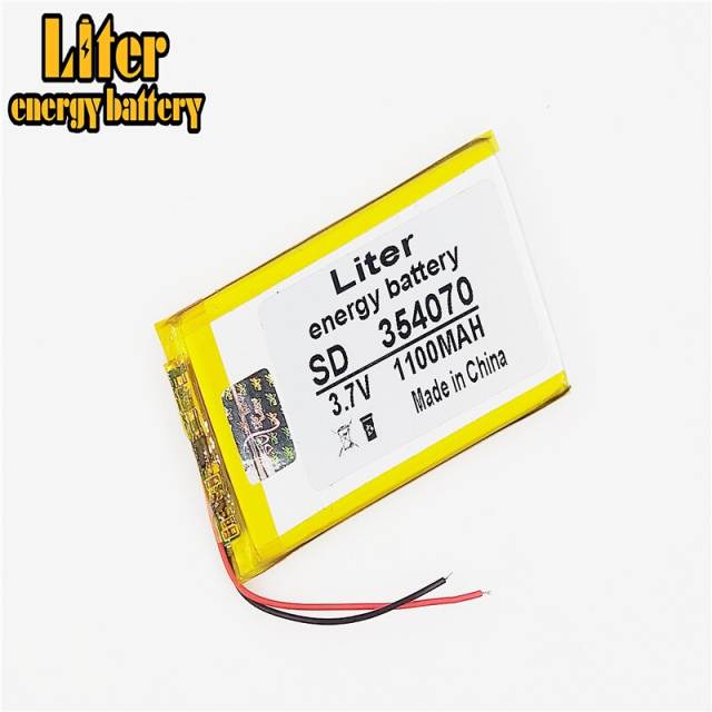 3.7v Polymer Lithium Battery 354070 1100mah Liter energy battery Remote Control Electronic Book Gps Wireless Earphone