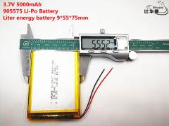 3.7V,5000mAH 905575 BIHUADE Polymer lithium ion / Li-ion battery for tablet pc BANK,GPS,mp3,mp4
