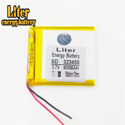 323450 600mah Liter energy battery  Li-Po lithium polymer battery 3.7v For GPS MP3 MP4 MP5 DVD  Toy Driving Recorder