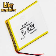 3.7v 3000mah 367086 Liter energy Lithium Polymer Battery With Board For Mp4 Mp5 Gsp Digital Product