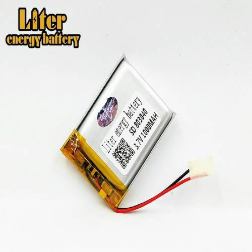 3.7V 803040 1000mAH Liter energy battery polymer lithium batteries For MP4 MP5 GPS  Camera Tablet PC intercom