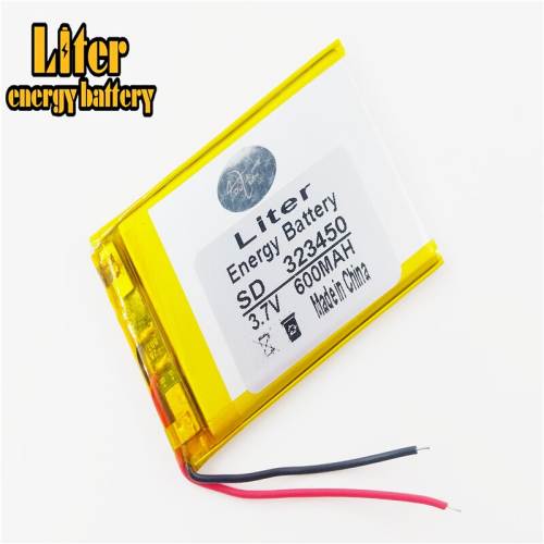 323450 600mah Liter energy battery  Li-Po lithium polymer battery 3.7v For GPS MP3 MP4 MP5 DVD  Toy Driving Recorder