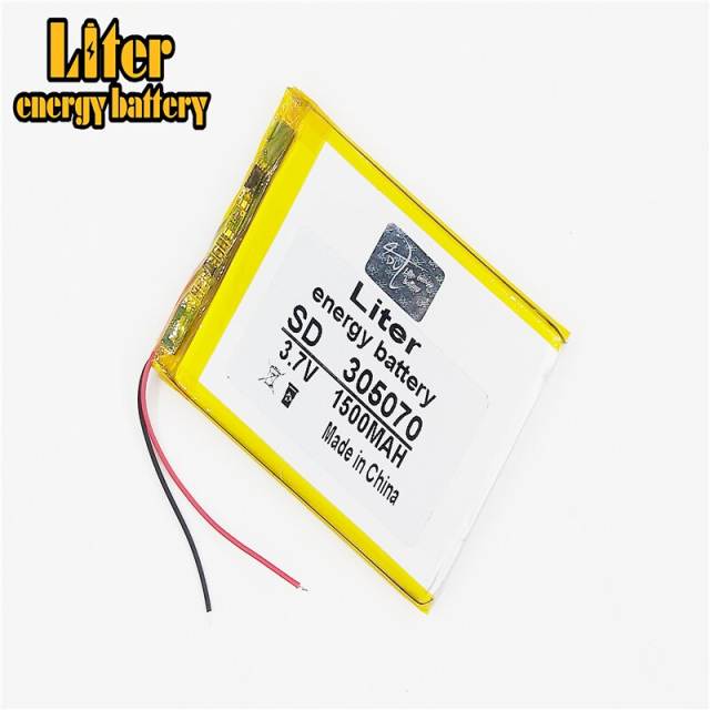 3.7V polymer li battery 305070 1500MAh Liter energy battery MP4 MP5 GPS Mobile DVD