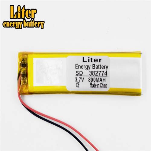 3.7v 382774 800mah  Liter energy battery Lithium Shinco Shinco X6  MP3 MP4 MP5 Recorder Camera Pen