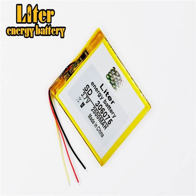 3 line 3.7V 306075 1800mah Liter energy battery smart home speakers Li-ion battery for dvr GPS