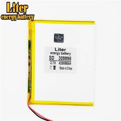 3.7V 309998 4200mah Liter energy battery smart home speakers Li-ion battery for dvr GPS