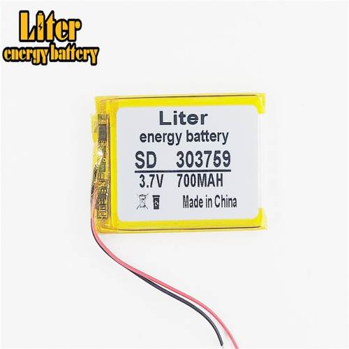 3.7V 700mAh 303759 BIHUADE Lithium Polymer battery Li-Po Rechargeable Battery For toy Mp3 MP4 MP5 GPS bluetooth headset