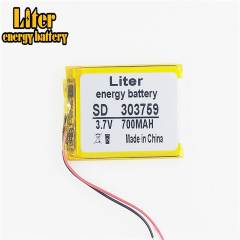 3.7V 700mAh 303759 BIHUADE Lithium Polymer battery Li-Po Rechargeable Battery For toy Mp3 MP4 MP5 GPS bluetooth headset