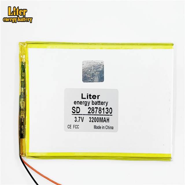3.7V 2878130 3200mah Liter energy battery Polymer lithium ion battery 7 , 8 ,9 inches Tablet batteries
