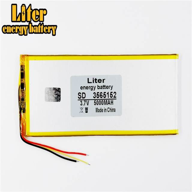 3 line 3565152 3.7V 5000mAh Liter energy battery  Polymer lithium ion / Li-ion battery for tablet pc,POWER BANK,cell phone