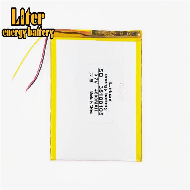 3 line 3.7V,4500mAH 35100105 Liter energy battery (polymer lithium ion battery) Li-ion battery for tablet pc 7 inch 8 inch 9inch