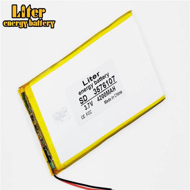 Liter Energy Battery  3.7 V 4200Mah 3576107 Large-capacity Tablet Laptop Mid Ebook