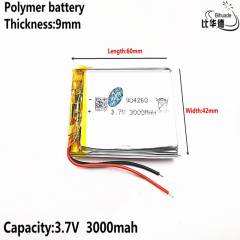 3.7V,3000mAH 904260 Liter energy battery Polymer lithium ion / Li-ion battery for tablet pc BANK,GPS,mp3,mp4