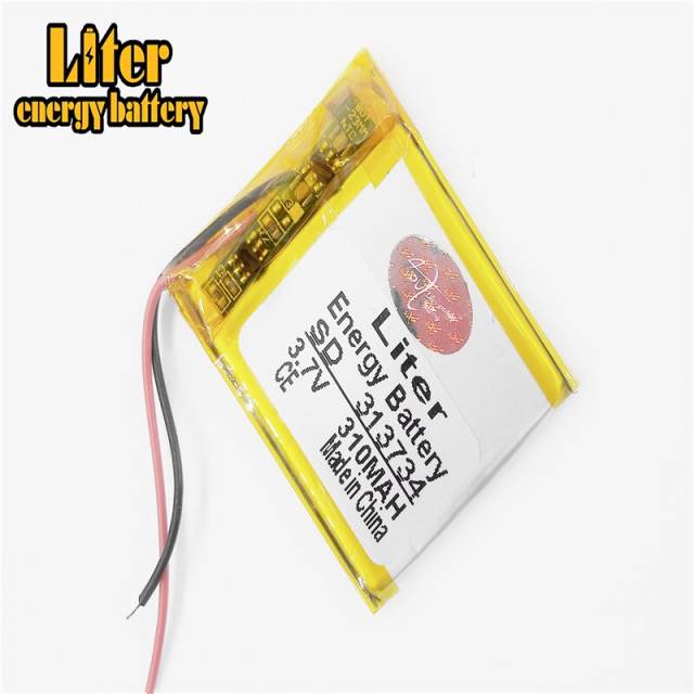 3.7 lithium polymer battery 313734 310mah Liter energy battery MP3 MP4 MP5 GPS Bluetooth little toy game