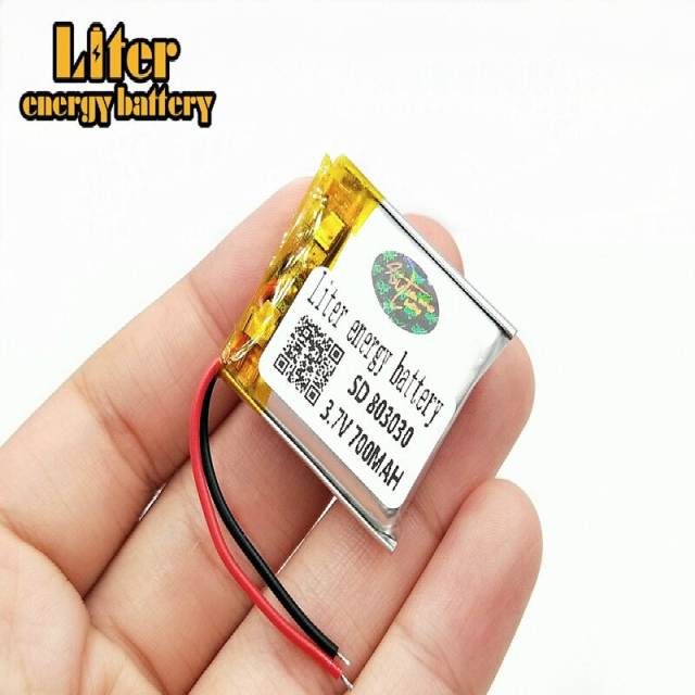 3.7V 803030 700mah BIHUADE polymer lithium battery  With PCB For Toy DVD GPS MP3 MP4 MP5 Smart Watch