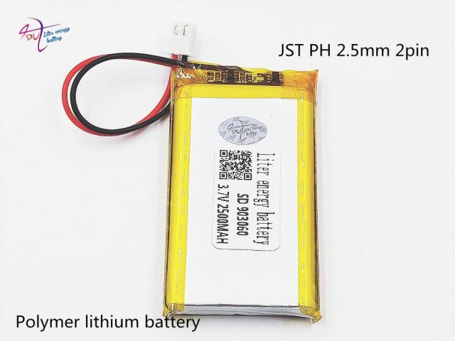 XHR-2P 2.54 2500mAh 903060 3.7V Liter energy battery story learning machine FLASH SHOE polymer lithium battery