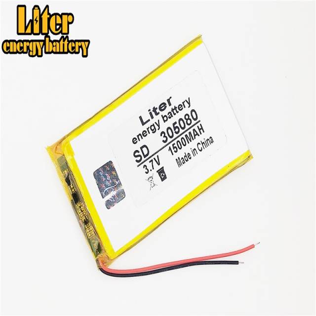 3.7V polymer lithium battery 305080 1500MAH Liter energy battery MP5 GPS MP4 digital products general
