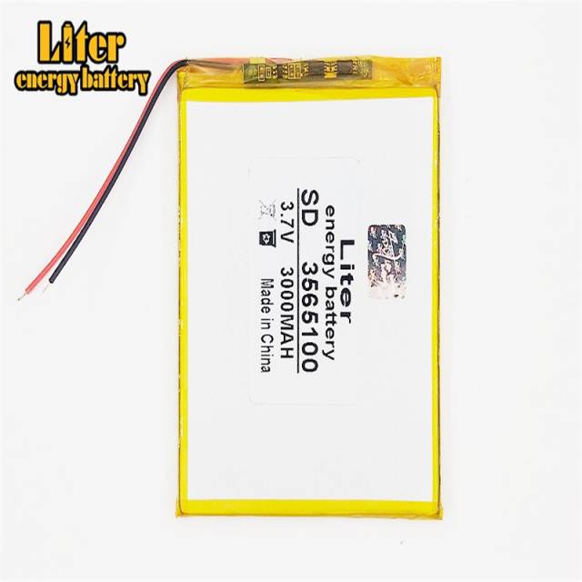 3565100 3.7v 3000mah Liter energy battery Lithium Polymer Battery With Board For 7 Inch Tablet Pc