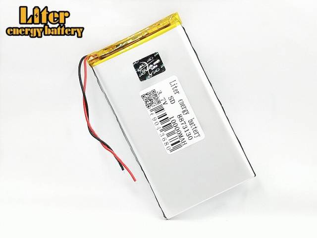 3.7V lithium polymer battery 8873130 10000mAh Rechargeable Li-ion Cell For Tablet DVD  MID PDA  Liter energy battery