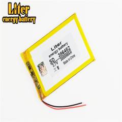 3.7V,3000mAH 386482 Liter energy battery (polymer lithium ion battery) Li-ion battery for Mp3 MP4 MP5 GPS