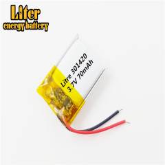 301420 70mah 3.7v Liter energy battery Lithium Battery Mp3 Bluetooth Headset Small Toys Bluetooth Headset Small Toys Battery