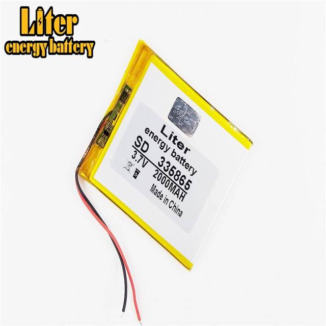 3.7V 2000mAh 335865 BIHUADE Lithium Polymer Li-Po Rechargeable Battery For PAD GPS Vedio Game E-Book Tablet PC Power Bank