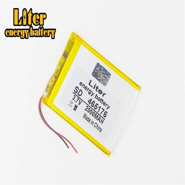 3.7V,2000mAH 465176 BIHUADE Polymer lithium ion / Li-ion battery for TOY,POWER BANK,GPS,mp3,mp4,cell phone,speaker