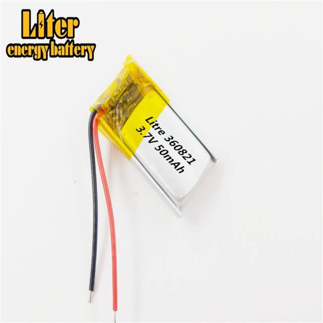 3.7v 50mah 360821 BIHUADE Lithium Polymer Rechargeable Battery li ion li-polymer For Mp3 bluetooth Recorder headphone