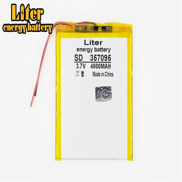 3.7v 4000mah 357095 Liter energy battery Polymer Lithium-ion Battery  tablet computer with a built-in rechargeab