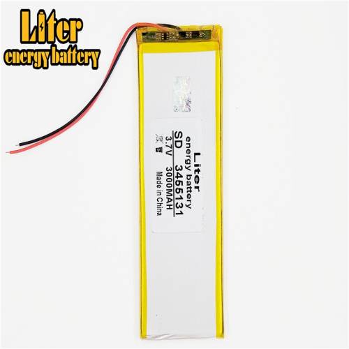 3.7V,3000mAH 3455131 Liter energy battery polymer lithium ion battery Li-ion battery for tablet pc 7 inch 8 inch