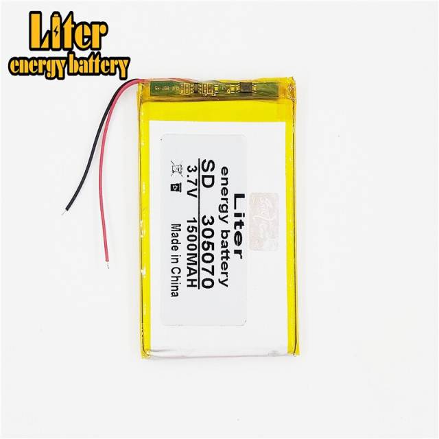 3.7V polymer li battery 305070 1500MAh Liter energy battery MP4 MP5 GPS Mobile DVD