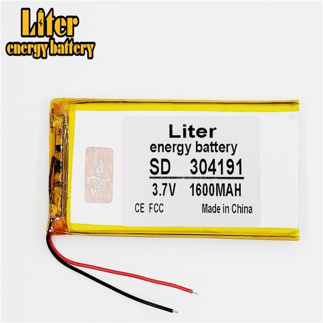 3.7v 304191 1600mah Liter energy battery Li- Ion Polymer Battery For China Clone S6 S9600 Mtk Phone