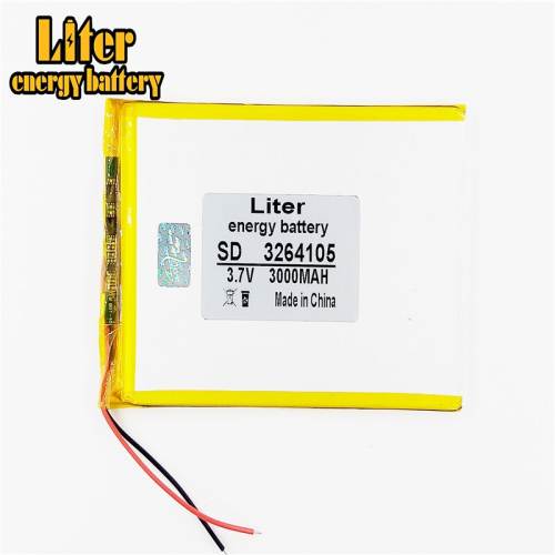 3.7V,3000mAH 3264105 Liter energy battery polymer lithium ion battery Li-ion battery for tablet pc 7 inch 8 inch