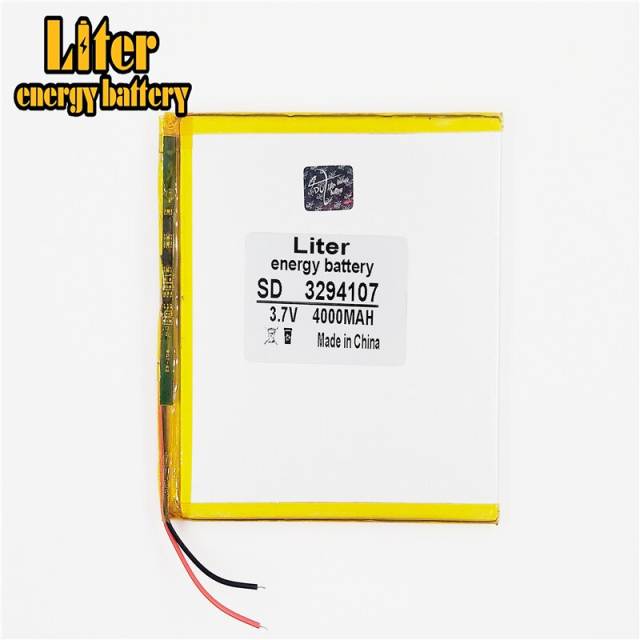 3.7V 4000mAH 3294107  Liter energy battery polymer lithium ion battery Li-ion battery for tablet pc
