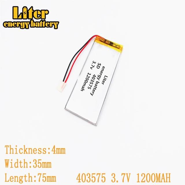 3.7V 1200mAh 403575 Liter energy battery Lithium Polymer Li-Po li ion Rechargeable Battery For Mp3 MP4 MP5 GPS mobile bluetooth