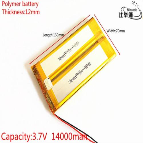Size 1270130 3.7v 14000mah  Liter energy battery Lithium Polymer Battery With Board For Tablet