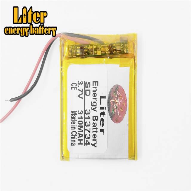 3.7 lithium polymer battery 313734 310mah Liter energy battery MP3 MP4 MP5 GPS Bluetooth little toy game