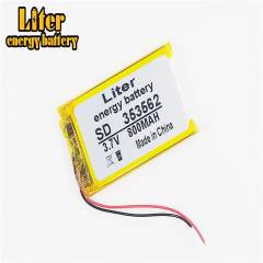 3.7V 353562 800mah Liter energy battery smart home speakers Li-ion battery for dvr GPS