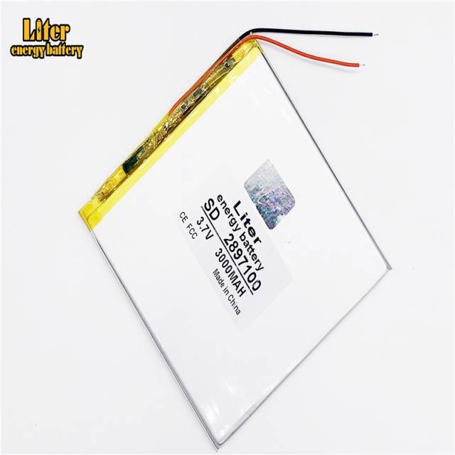 3.7V 3000mah 2897100 BIHUADE Li-ion battery for tablet pc,e-book,gps,mp4 Lithium Polymer Rechargeable Batteries Tablets battery