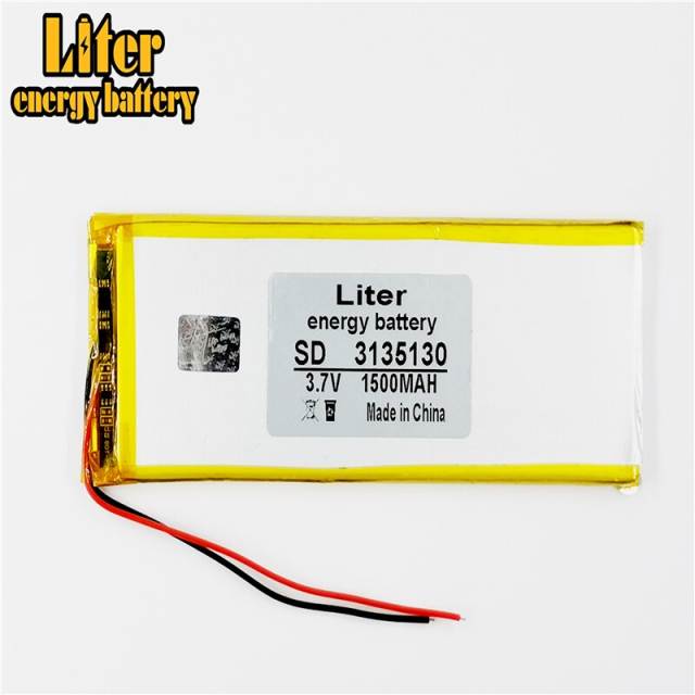 3.7V 1500mAh 3135130 BIHUADE Lithium Polymer Li-Po Rechargeable Battery For DIY PAD GPS E-Book Tablet PC Power Bank