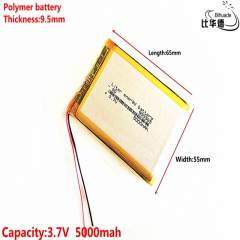 3.7V,5000mAH,955565 Liter energy battery  Polymer lithium ion / Li-ion battery for TOY,POWER BANK,GPS,mp3,mp4