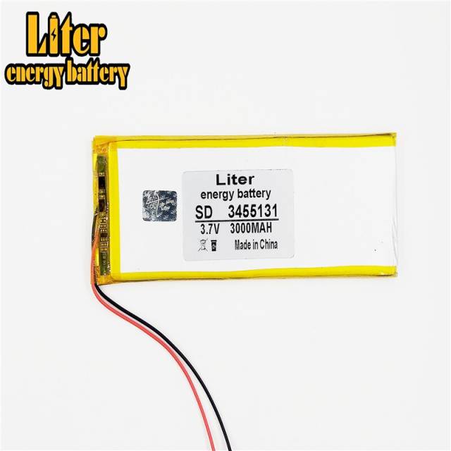 3.7V,3000mAH 3455131 Liter energy battery polymer lithium ion battery Li-ion battery for tablet pc 7 inch 8 inch