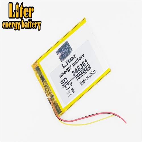 3 line 3.7V 1500mAh 345361 Liter energy battery Lithium Polymer LiPo Rechargeable Battery ion cells For DIY PAD E-book bluetooth heads