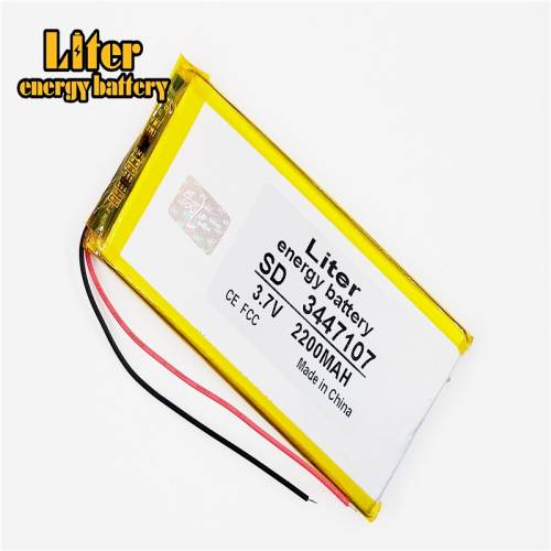 3.7V,2200mAH,3447107 Liter energy battery Polymer lithium ion Li-ion battery for tablet pc,GPS,E-BOOK;POWER BANK