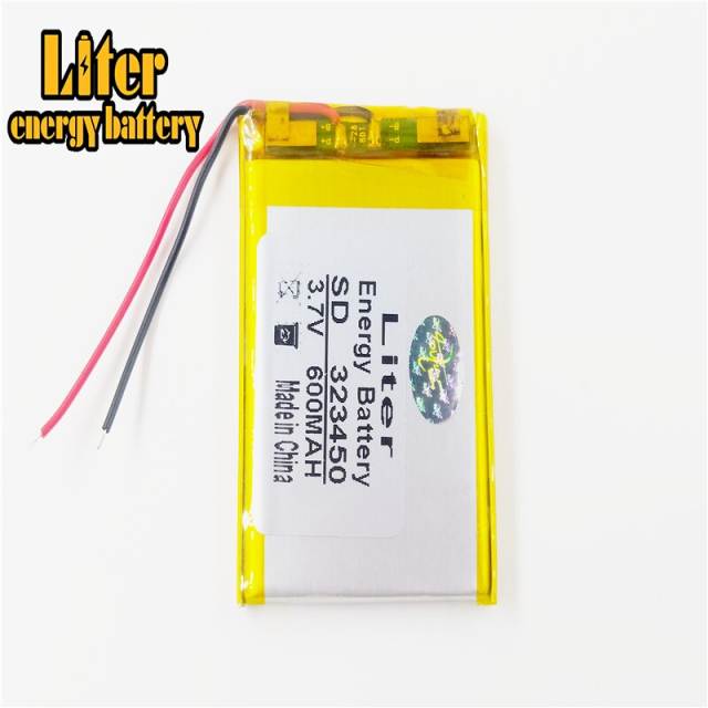 323450 600mah Liter energy battery  Li-Po lithium polymer battery 3.7v For GPS MP3 MP4 MP5 DVD  Toy Driving Recorder