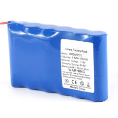 Small battery pack 7.4v 6600mah 2s2p lithium 18650 packs