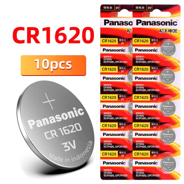 10PCS Panasonic original CR1620 button battery cr1620 ECR1620 GPCR1620 3v  lithium battery for cardiac pacemaker scale counter